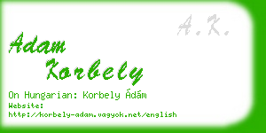 adam korbely business card